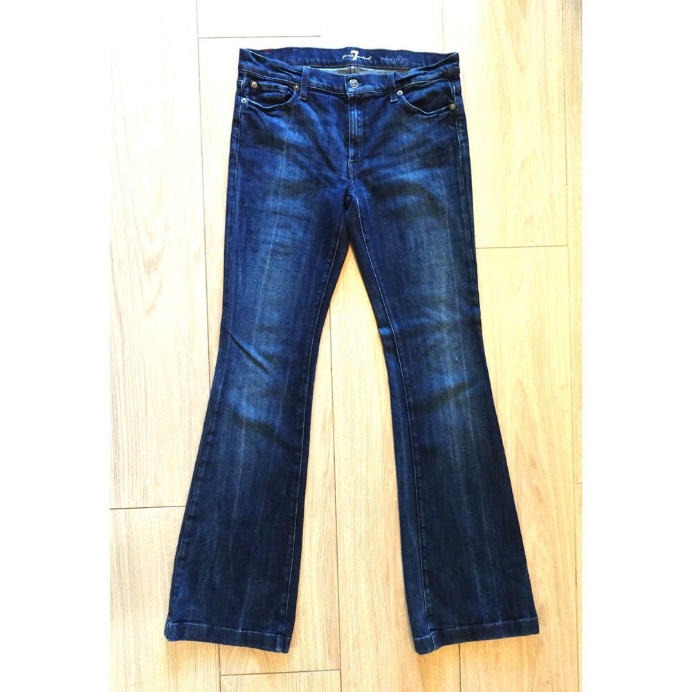 7 Seven For All Mankind Womens Jeans Charlize Slim Flared Jeans Size 31